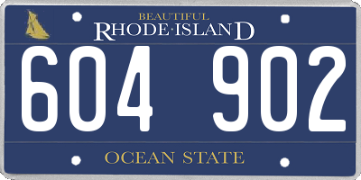 RI license plate 604902