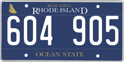 RI license plate 604905