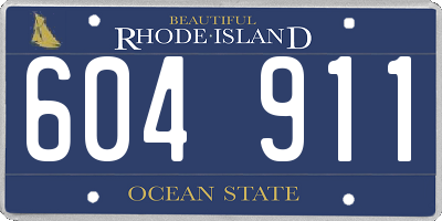 RI license plate 604911