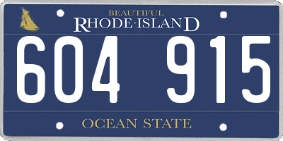 RI license plate 604915