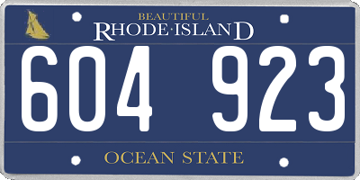 RI license plate 604923