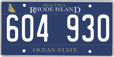 RI license plate 604930