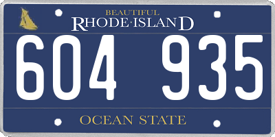 RI license plate 604935