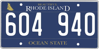 RI license plate 604940