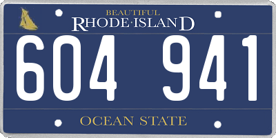 RI license plate 604941