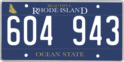 RI license plate 604943