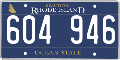 RI license plate 604946