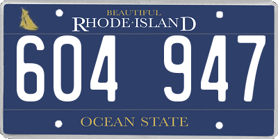 RI license plate 604947