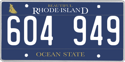 RI license plate 604949