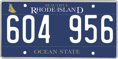 RI license plate 604956
