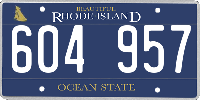 RI license plate 604957