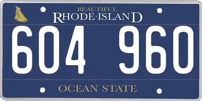 RI license plate 604960