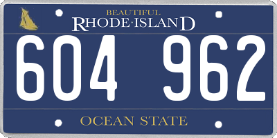RI license plate 604962