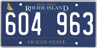 RI license plate 604963