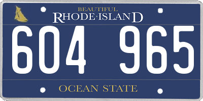 RI license plate 604965