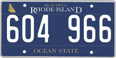 RI license plate 604966