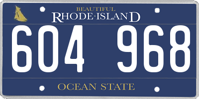 RI license plate 604968
