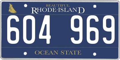 RI license plate 604969