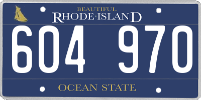 RI license plate 604970