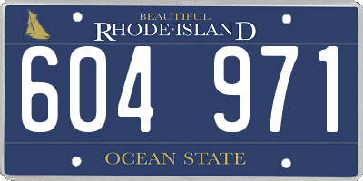 RI license plate 604971