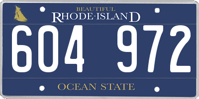 RI license plate 604972