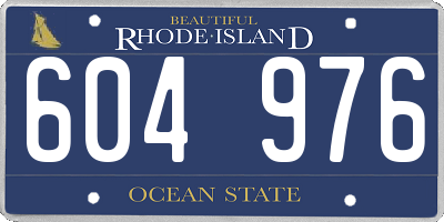 RI license plate 604976