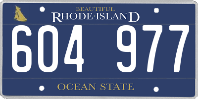 RI license plate 604977