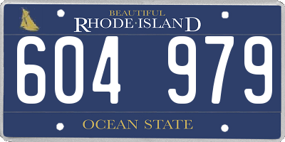 RI license plate 604979