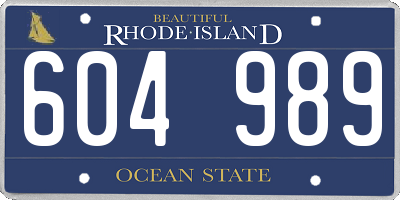 RI license plate 604989