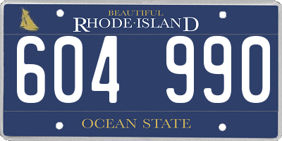 RI license plate 604990