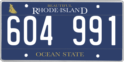 RI license plate 604991