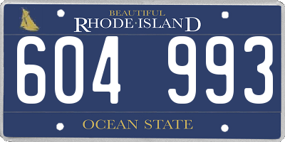 RI license plate 604993