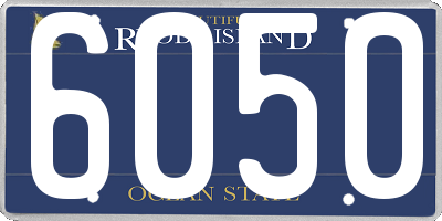 RI license plate 6050