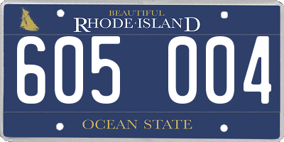 RI license plate 605004