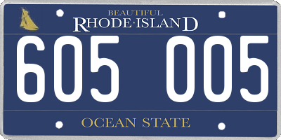 RI license plate 605005