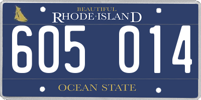 RI license plate 605014