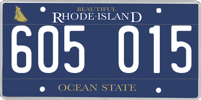 RI license plate 605015