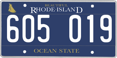RI license plate 605019