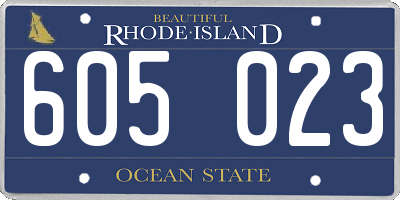 RI license plate 605023