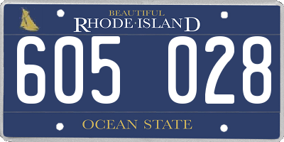 RI license plate 605028