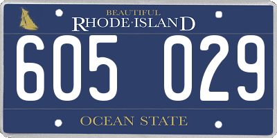 RI license plate 605029