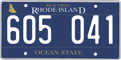 RI license plate 605041