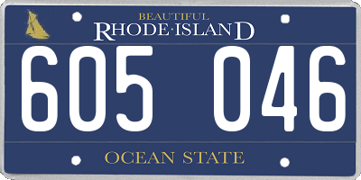 RI license plate 605046