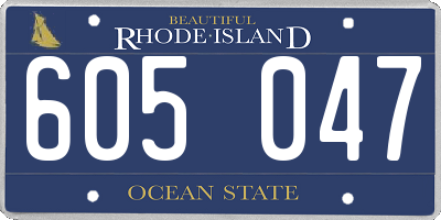 RI license plate 605047
