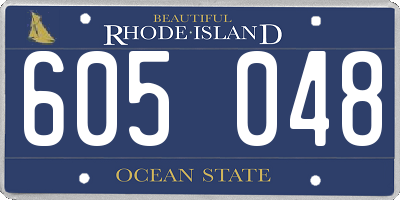 RI license plate 605048