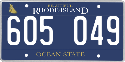 RI license plate 605049