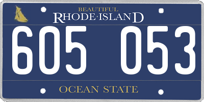 RI license plate 605053