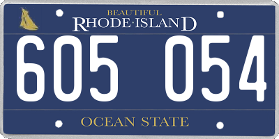 RI license plate 605054