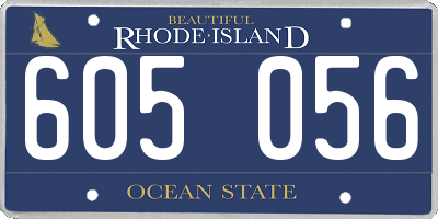 RI license plate 605056