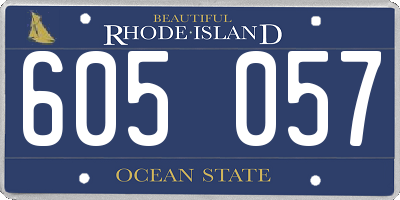 RI license plate 605057